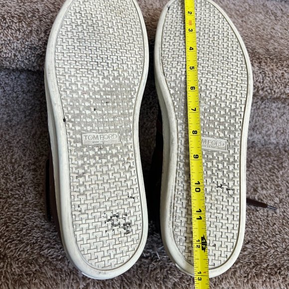 Tom Ford Men's Brown Leather Boots with Black Stripes - Picture 13 of 14